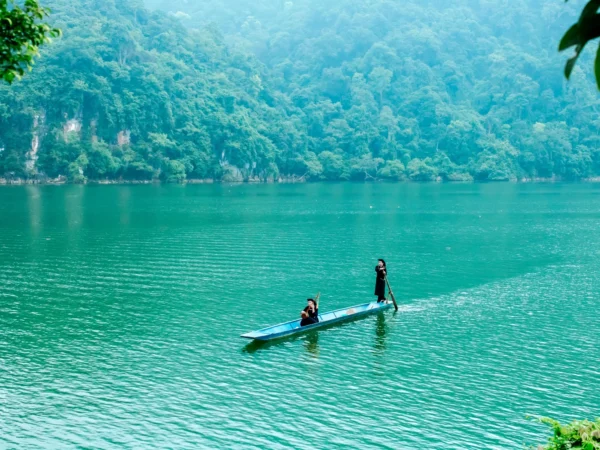 Private transport Vietnam journey view in Ba Be Lake